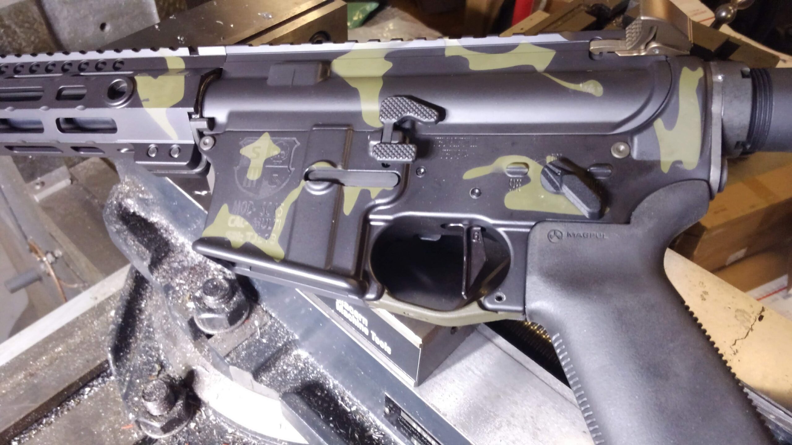 SC15 camo AR pistol detail